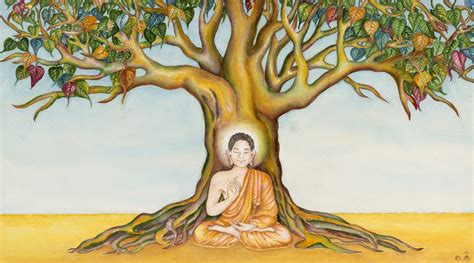 what is the significance of the bodhi tree in buddhist art? how does it reflect the journey towards enlightenment?